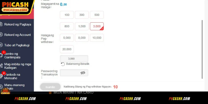 Mahahalagang tala kapag nagwi-withdraw mula sa PHCASH